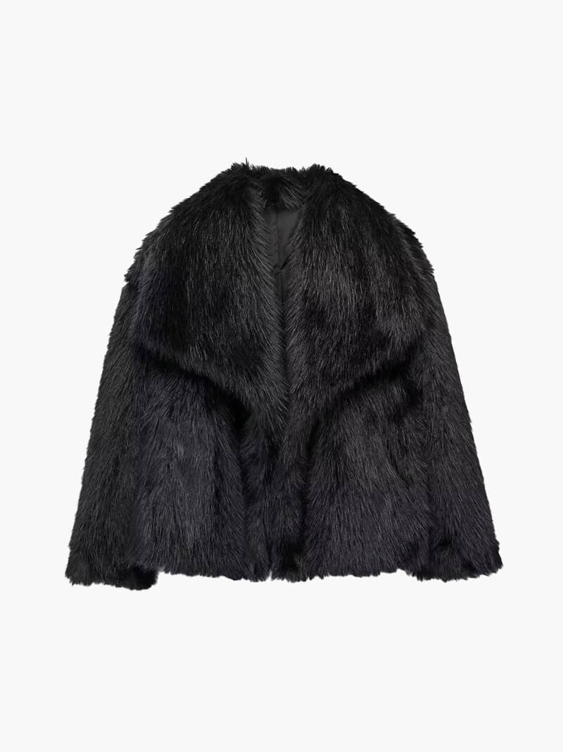 SOERA Jenna Faux Fur Coat - jackets - DWOD2-WK316010 Black S