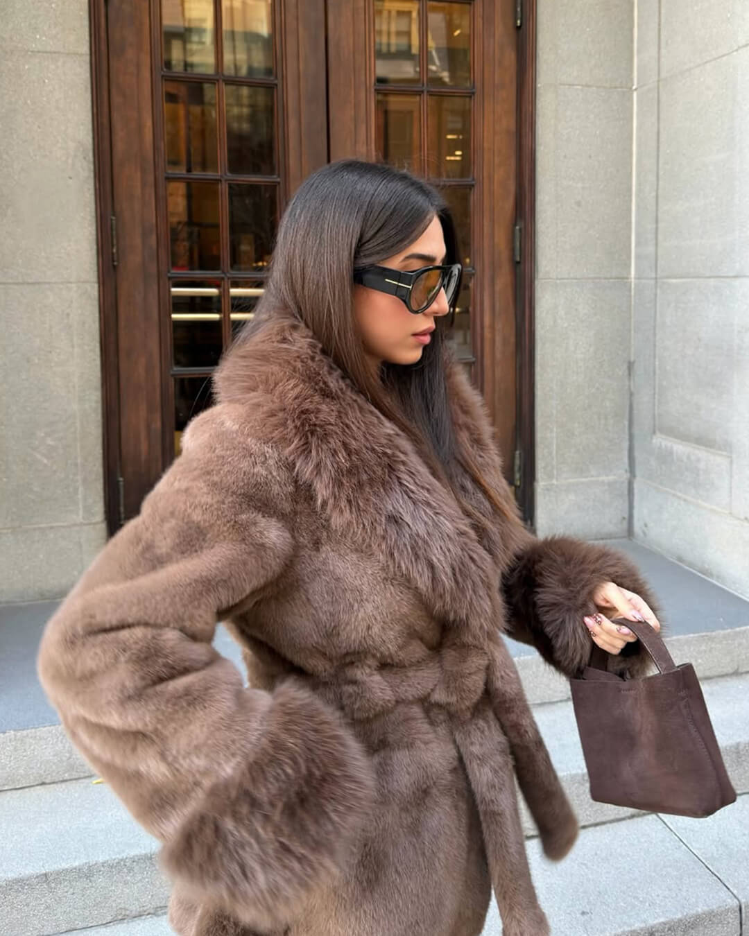 SOERA Jessa Faux Fur Trim Coat - Jackets -  White XL