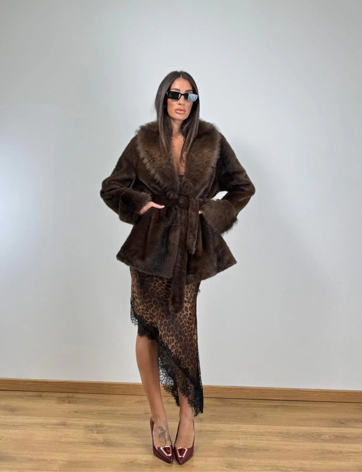 SOERA Louise Faux Fur Coat - Jackets -  L Coffee