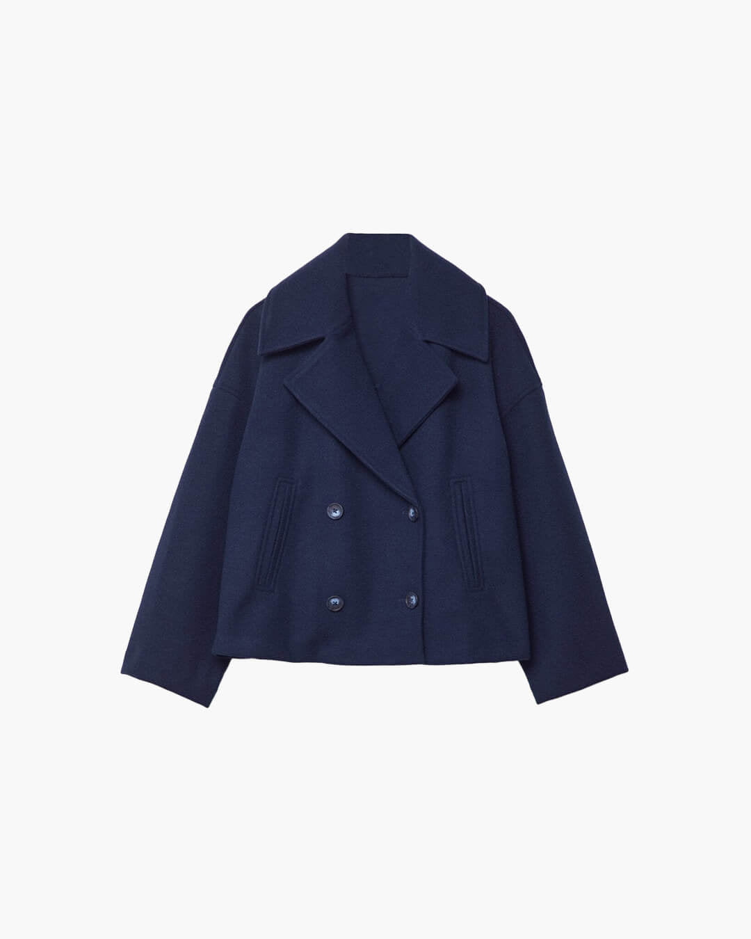 SOERA Suzane Short double - breasted Coat - Jackets - Tf1766362638993647445 Navy Blue XL