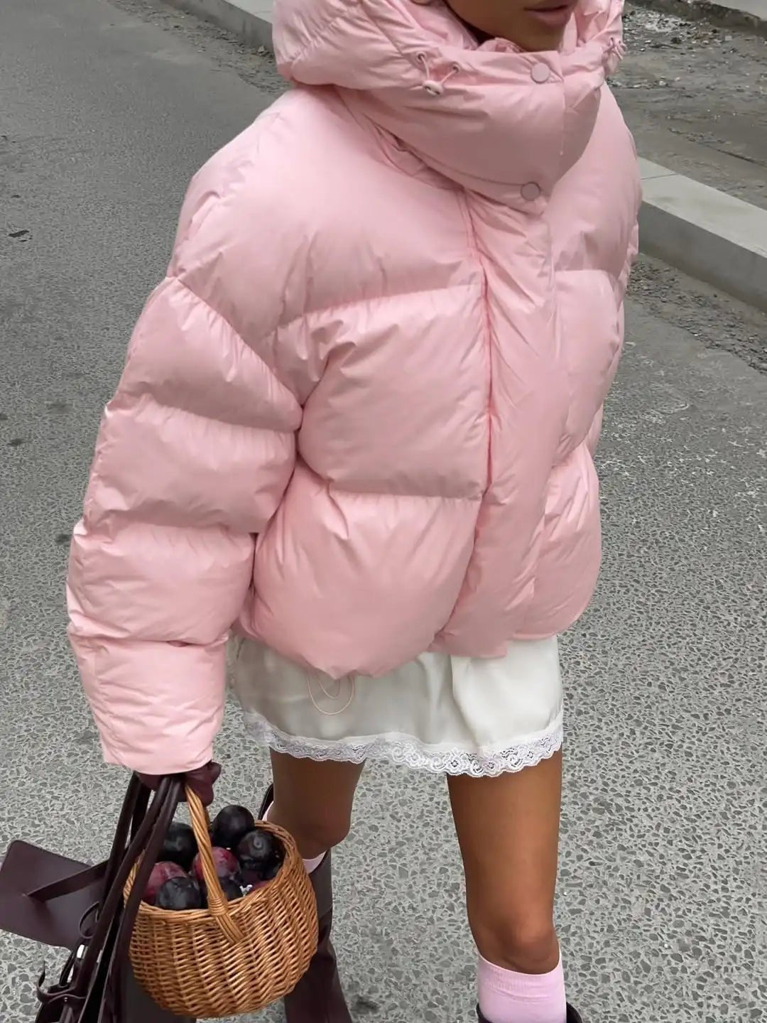 SOERA Vina Hooded Puffer Jacket - Jackets - 3256809830877938-;Ze1763778893257788591 Pink S