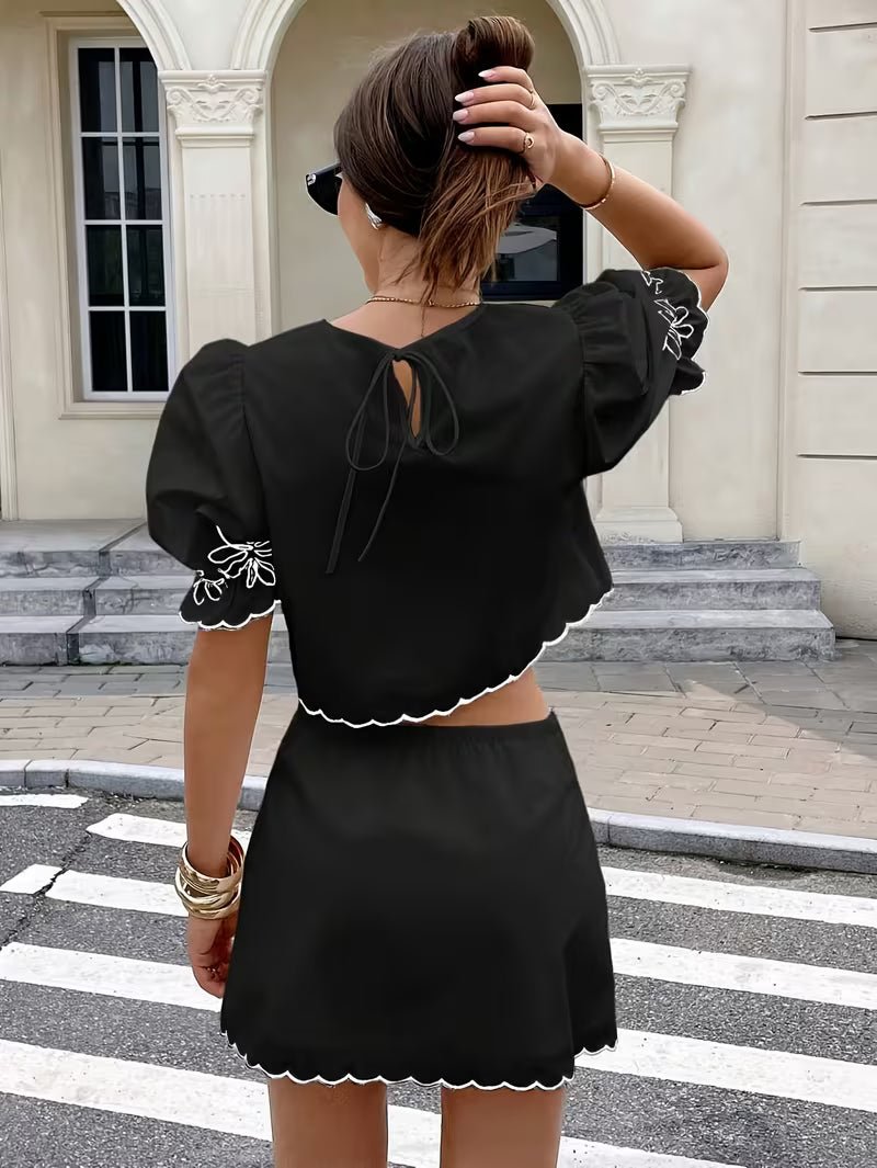 SOERA Iris Floral Summer Set - Jumpsuit - SOERA-186435-NEG-XS-96643 Black XS