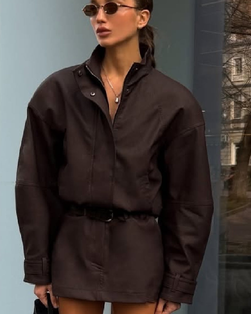 Veste zippée Linda en suédine