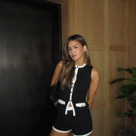 Rosie knitted shortset