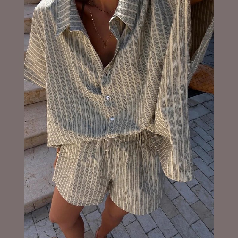 SOERA Vivienne Striped Shorts Set - Matching Sets - SOERA-611459-STR-S-27523 S