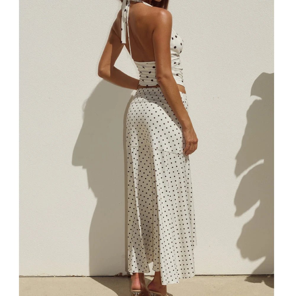 SOERA Sylvia Polka Dot Two - Piece Set - Set -  White S