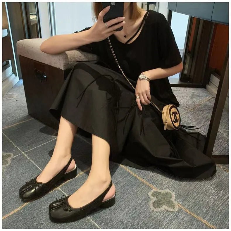 SOERA Beatrice Split-Toe Ballet Mary Jane Heels - Shoes -  Black 35