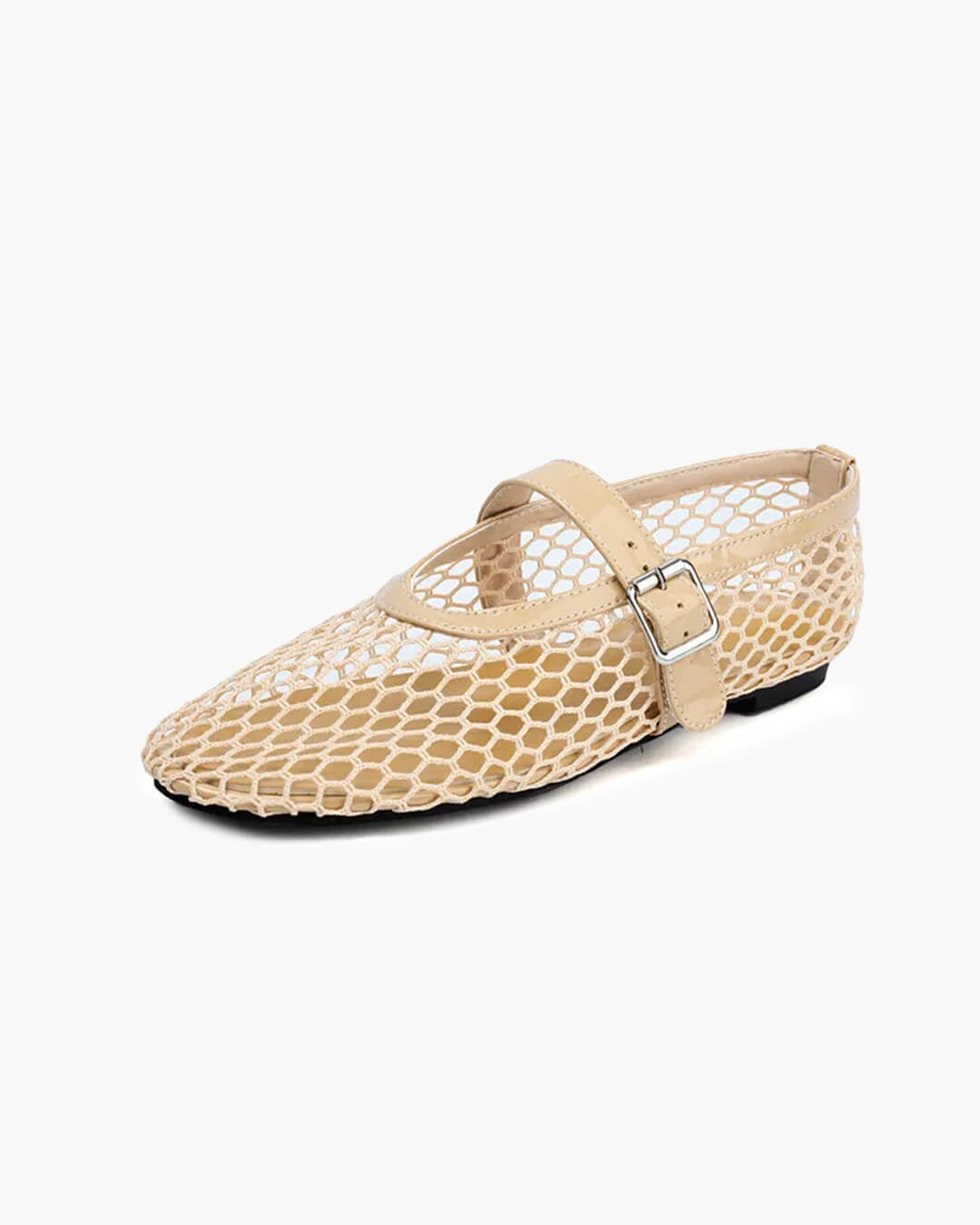 SOERA Bianca Buckled Mesh Ballet Flats - Shoes -  Black 39