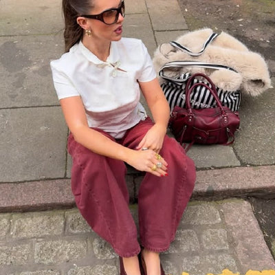 Bianca split-toe mules van vegan leer