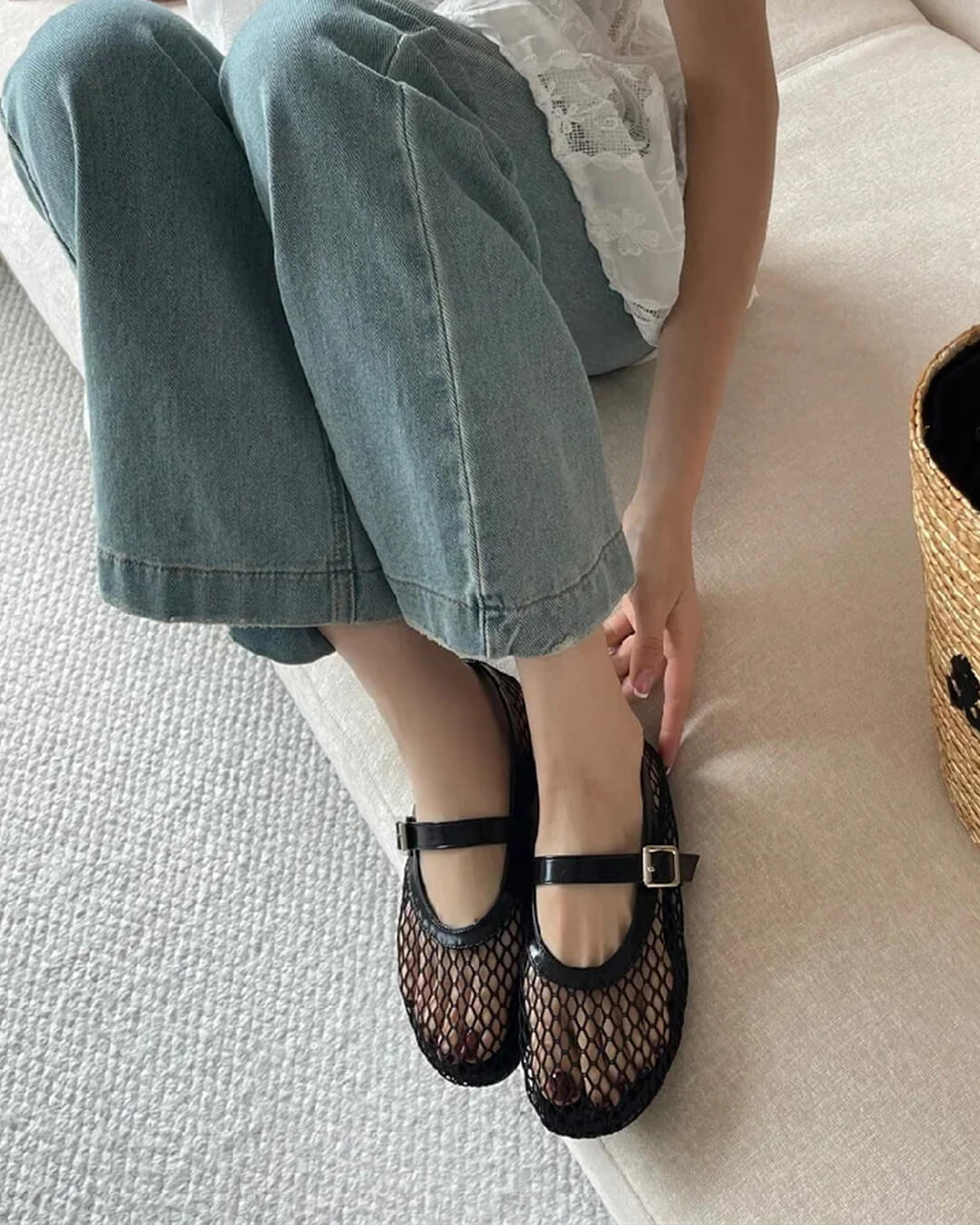 SOERA Laurette Buckled Ballet Flat Shoes - Shoes - 1005010669380270-;lK1770303444397943774 Black 35