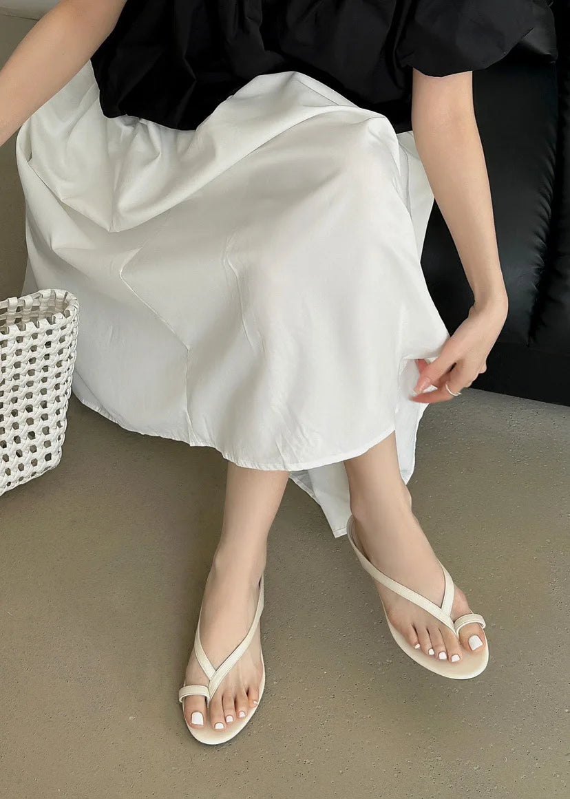 Sophia gesp-toe platte sloffen