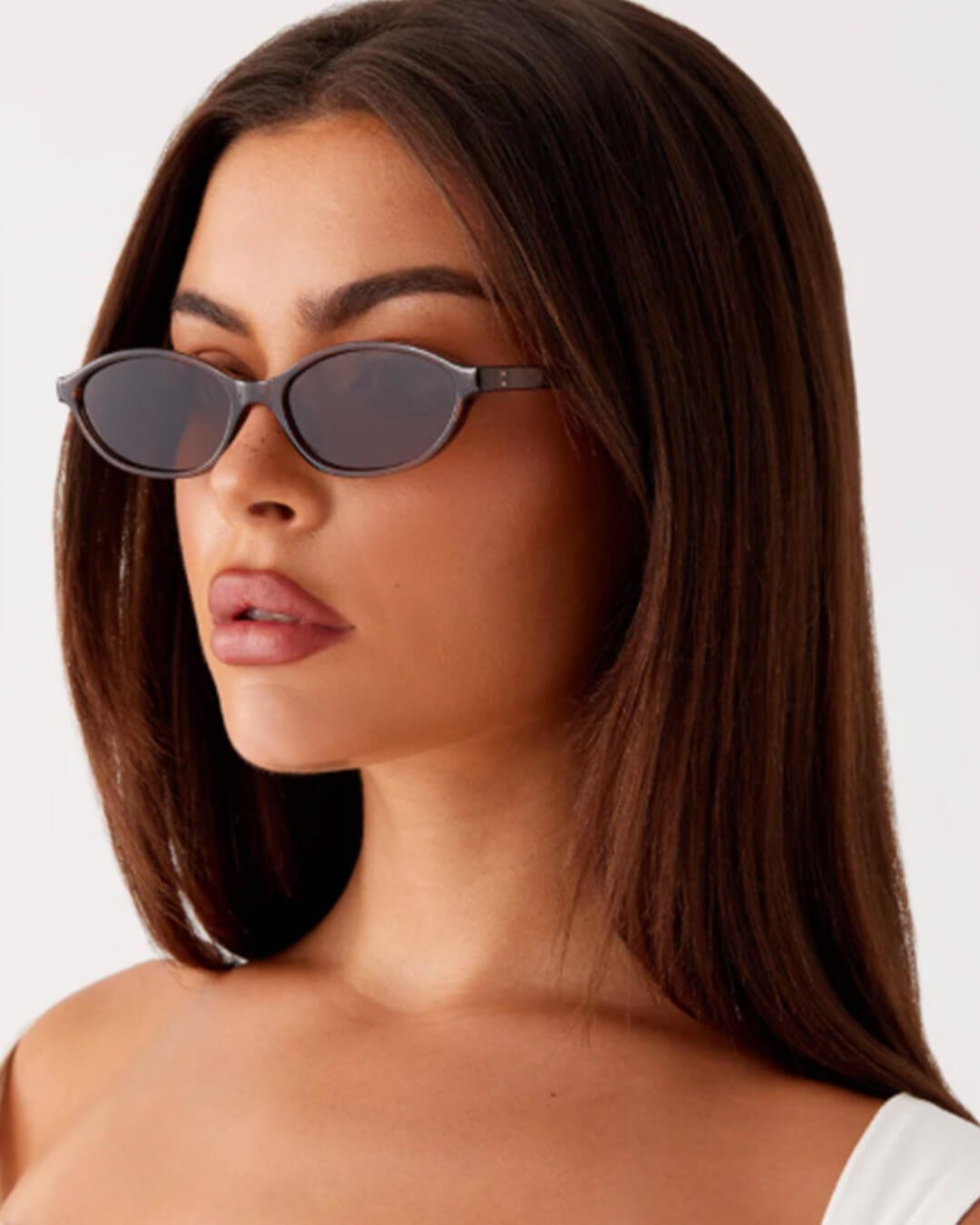 SOERA Elena Retro Oval Cat Eye Sunglasses - Sunglasses -  Light Brown