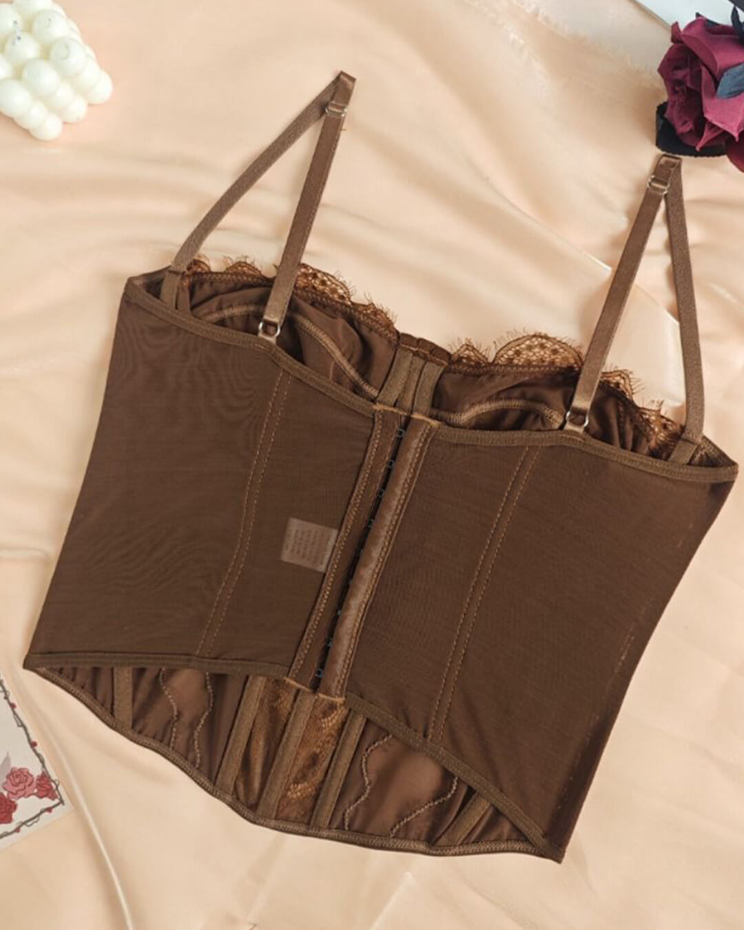 SOERA Antonia Strap Lace Corset Top - Tops - 1005007496391510-;Em1770650303032824043 Black XS