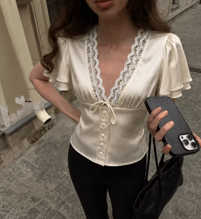 SOERA Beatrice Blouse - Tops -  Beige S