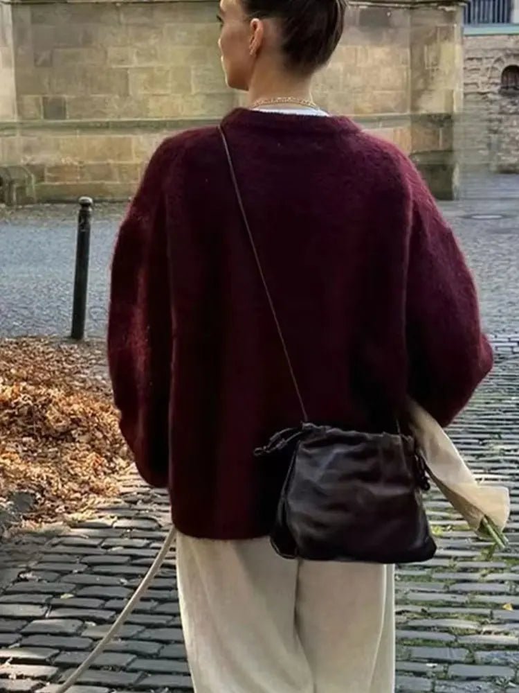 SOERA Blake Knit Sweater - Tops - 3256810007316475-;Eg1764003583156653628 Burgundy M