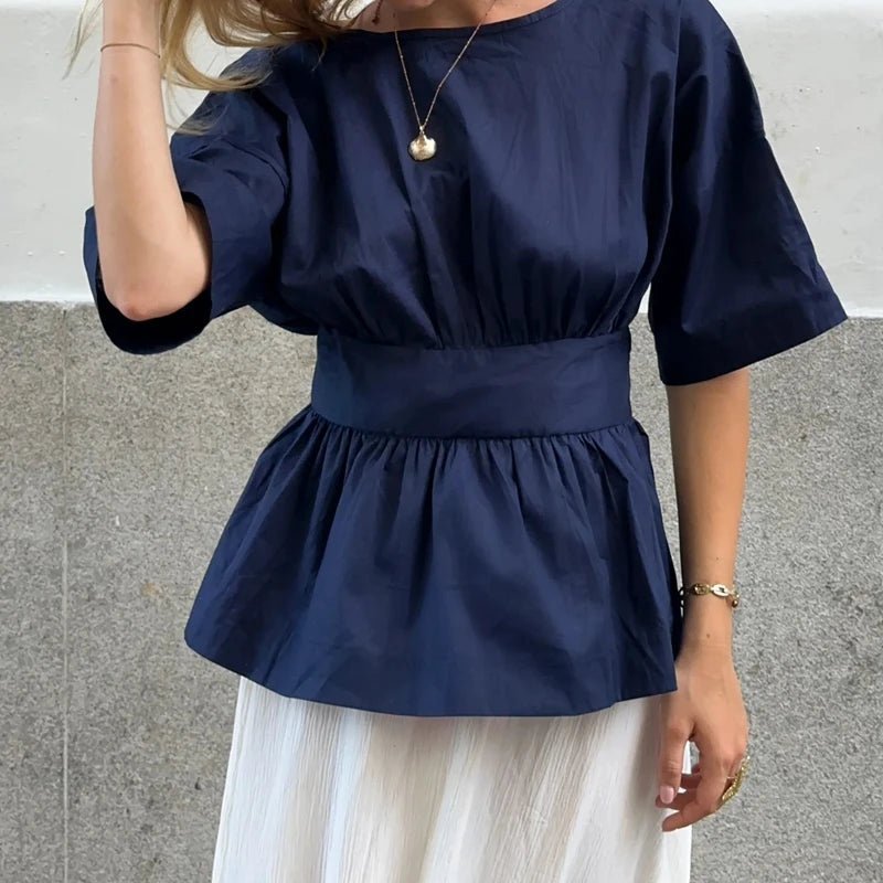 SOERA Cecile Ruffled Backless Blouse - Tops -  Yellow S